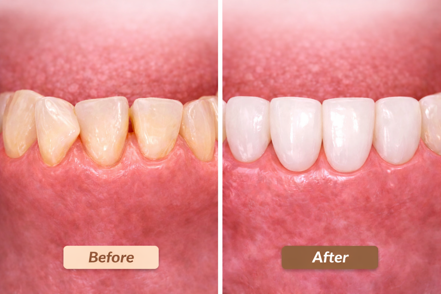 Porcelain veneers Before and After