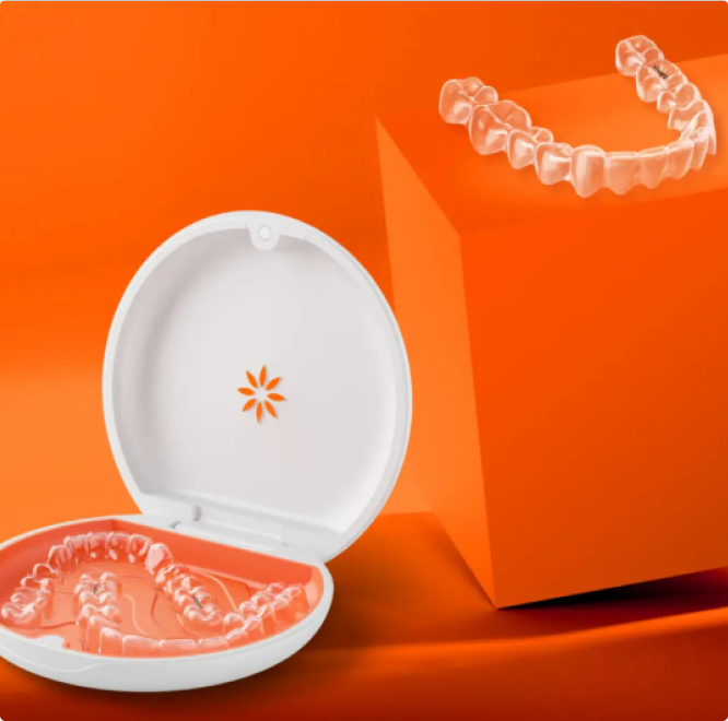 Vivera retainer used for maintaining Invisalign results